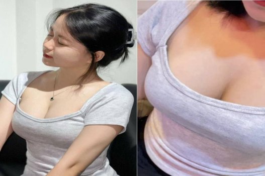 Cô học sinh ngực khủng được bạn chăm chút kỹ càng
